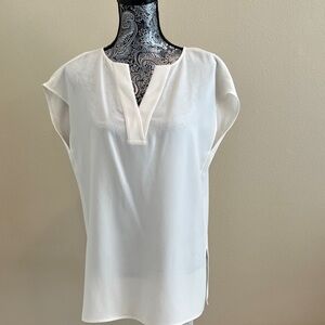 Lafayette 148 New York Oversized Cream Blouse XS and Pants M Set